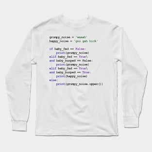 Python Code New Baby Long Sleeve T-Shirt